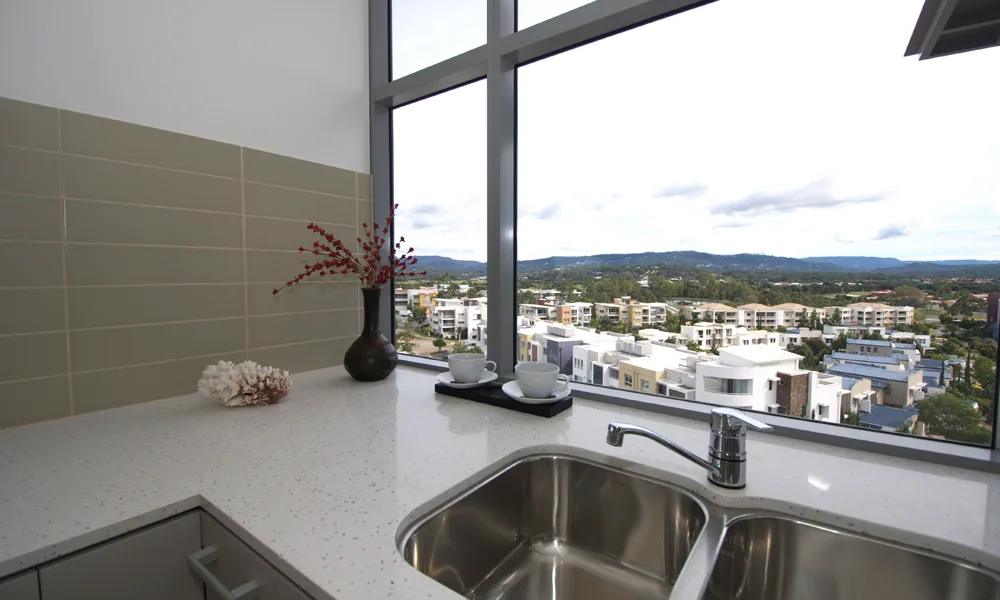 Tiled kitchen outlook from C and K Tiling's published gallery